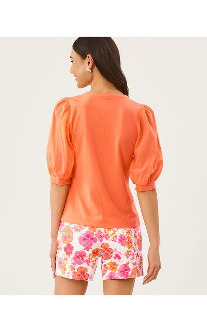 Ronson Knit Top - Sunset Orange
