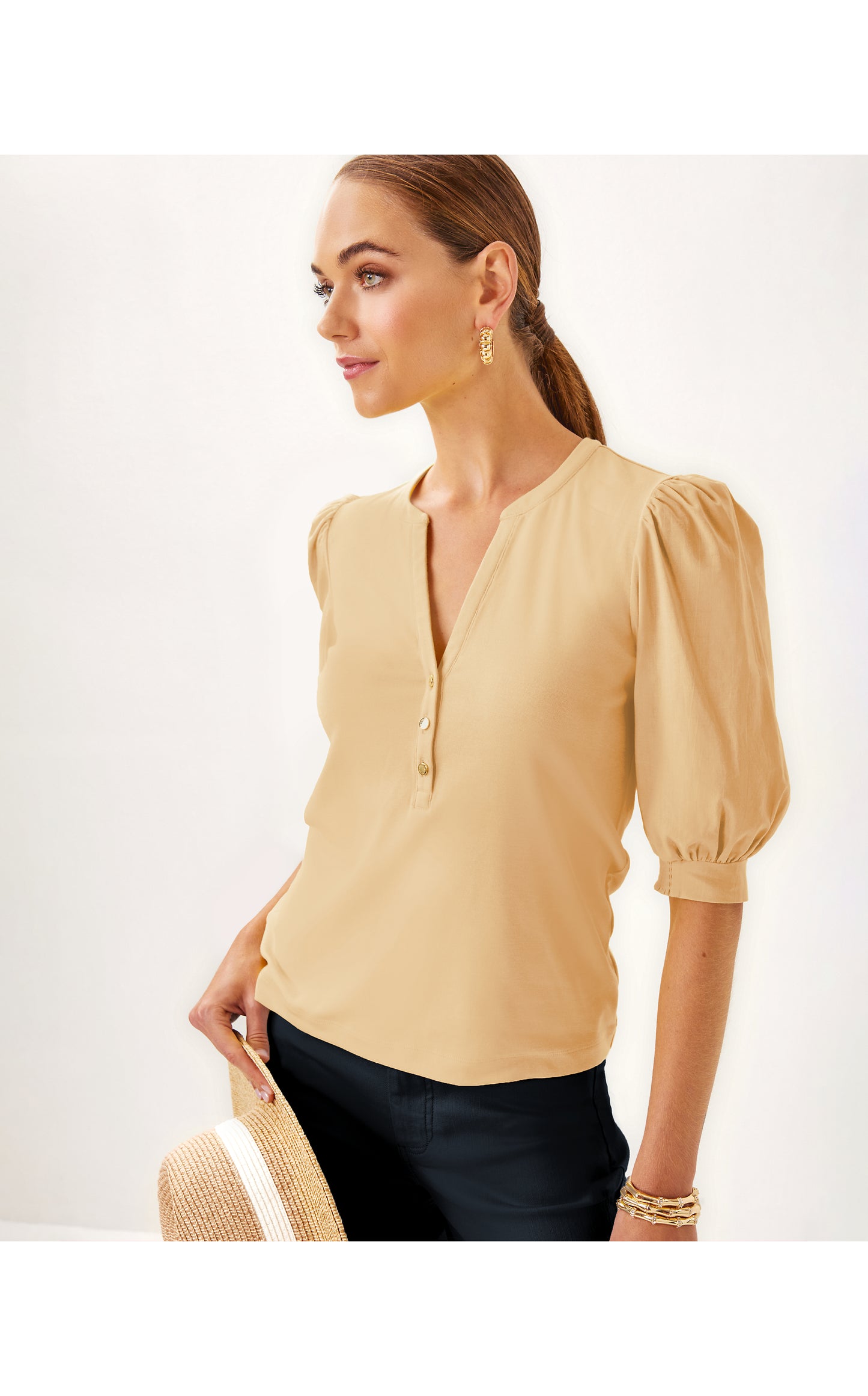 Ronson Knit Top - Wicker Tan