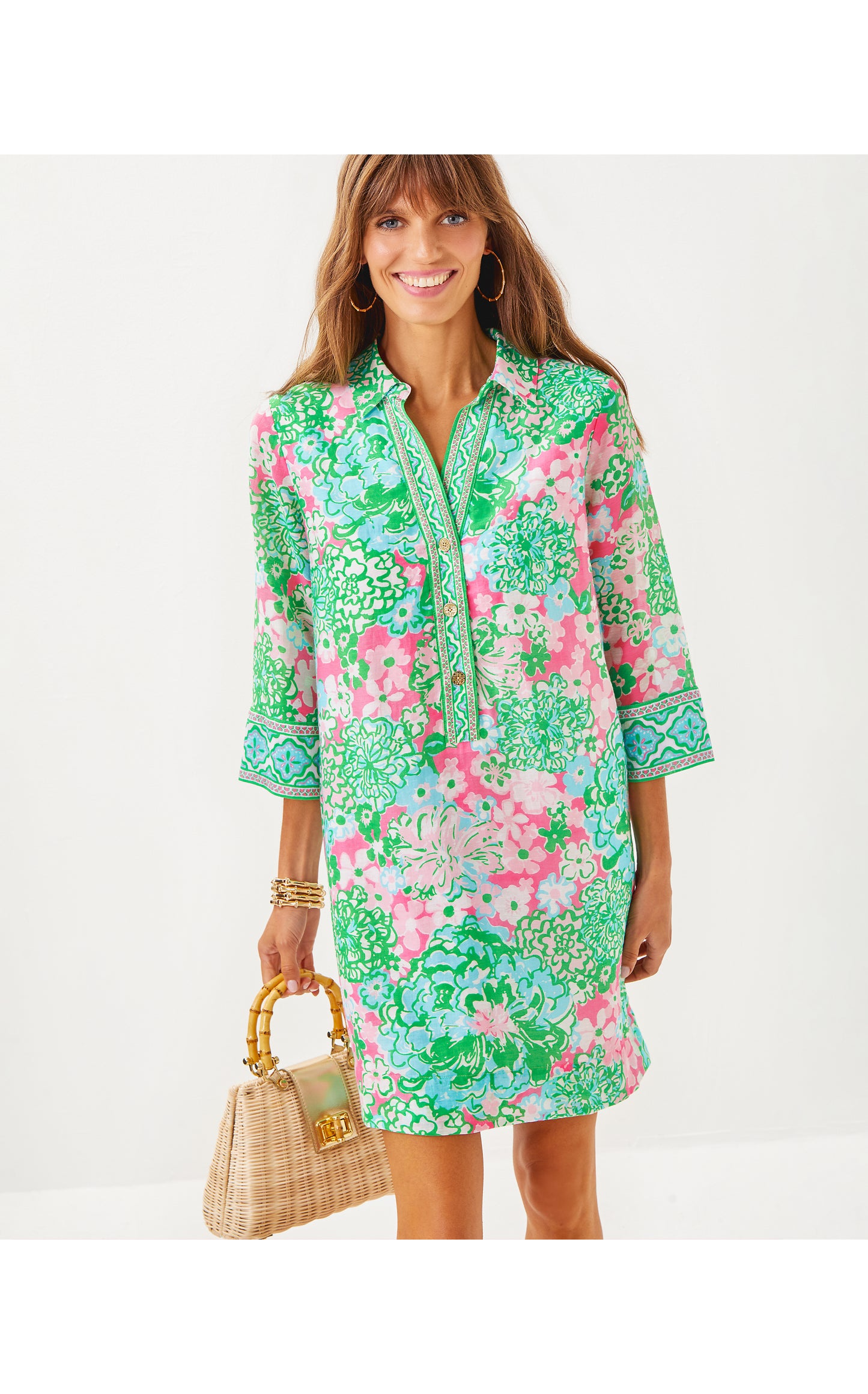 Daphnie Tunic Dress - Plumes In Bloom