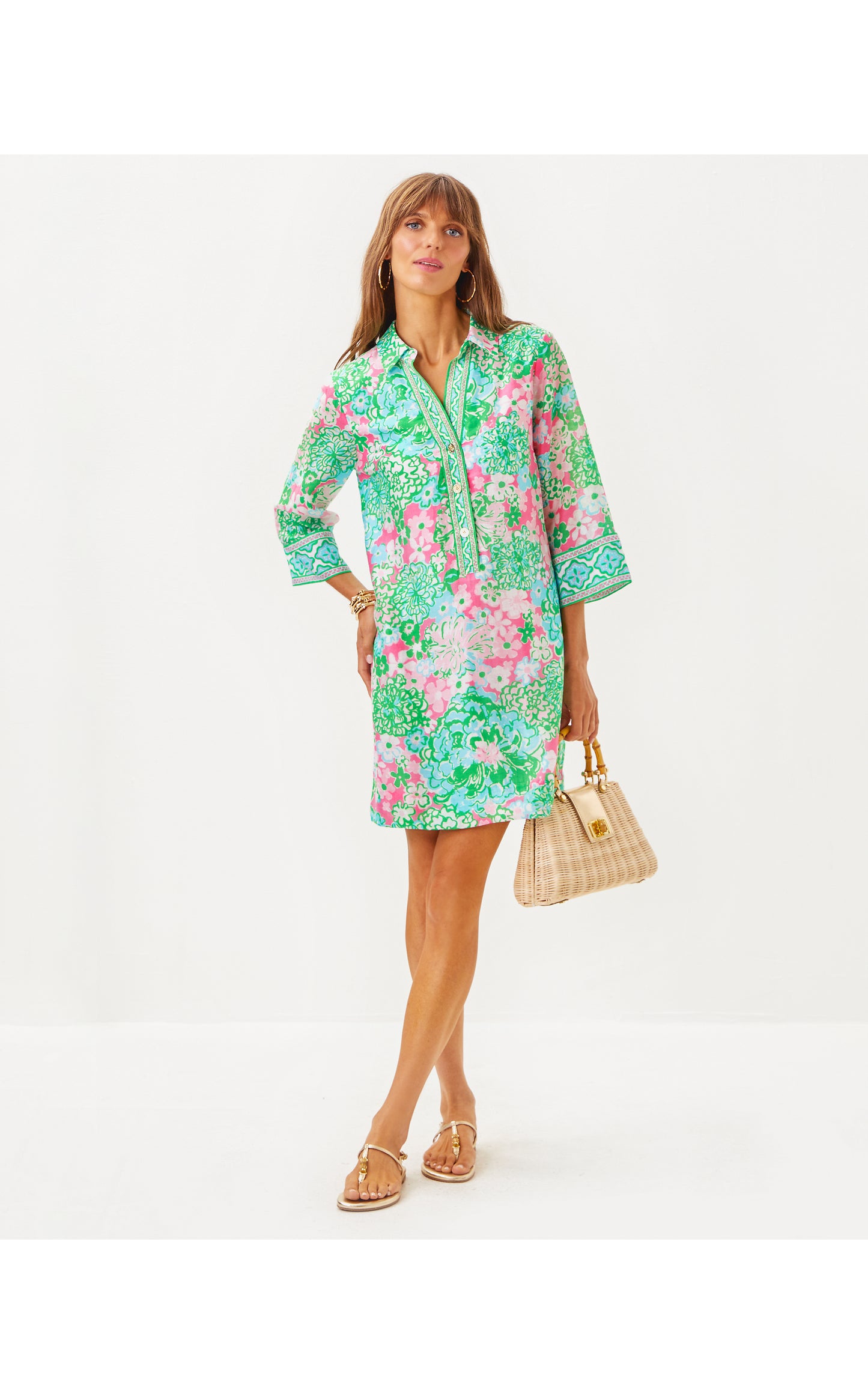 Daphnie Tunic Dress - Plumes In Bloom