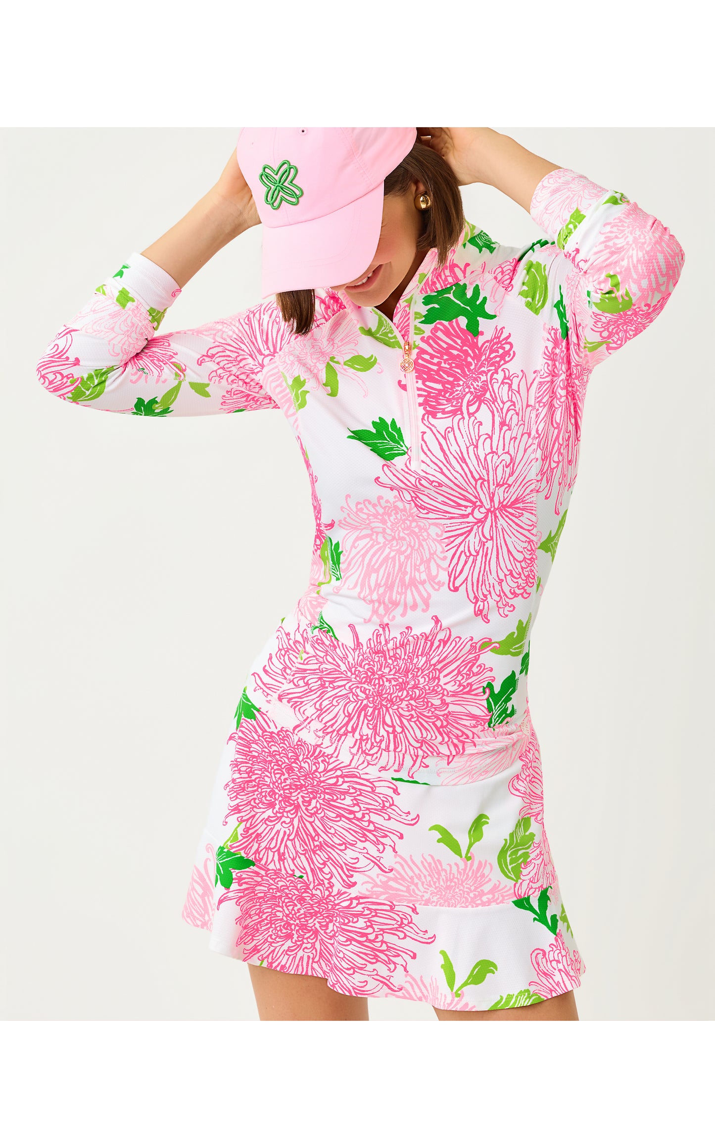 UPF50+ Justine Half Zip - Resort White Lil Go With The Flow
