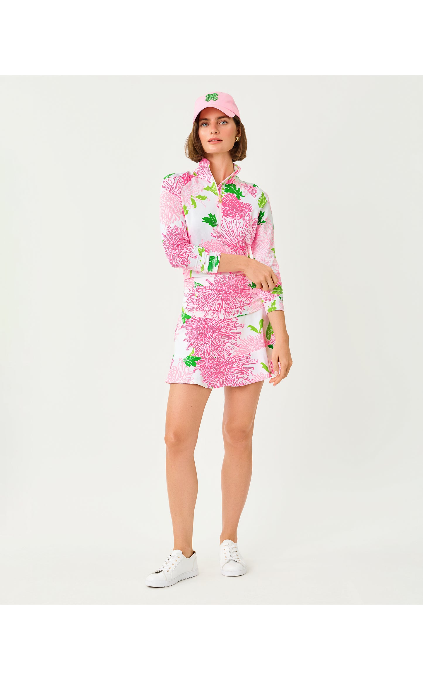 UPF50+ Justine Half Zip - Resort White Lil Go With The Flow