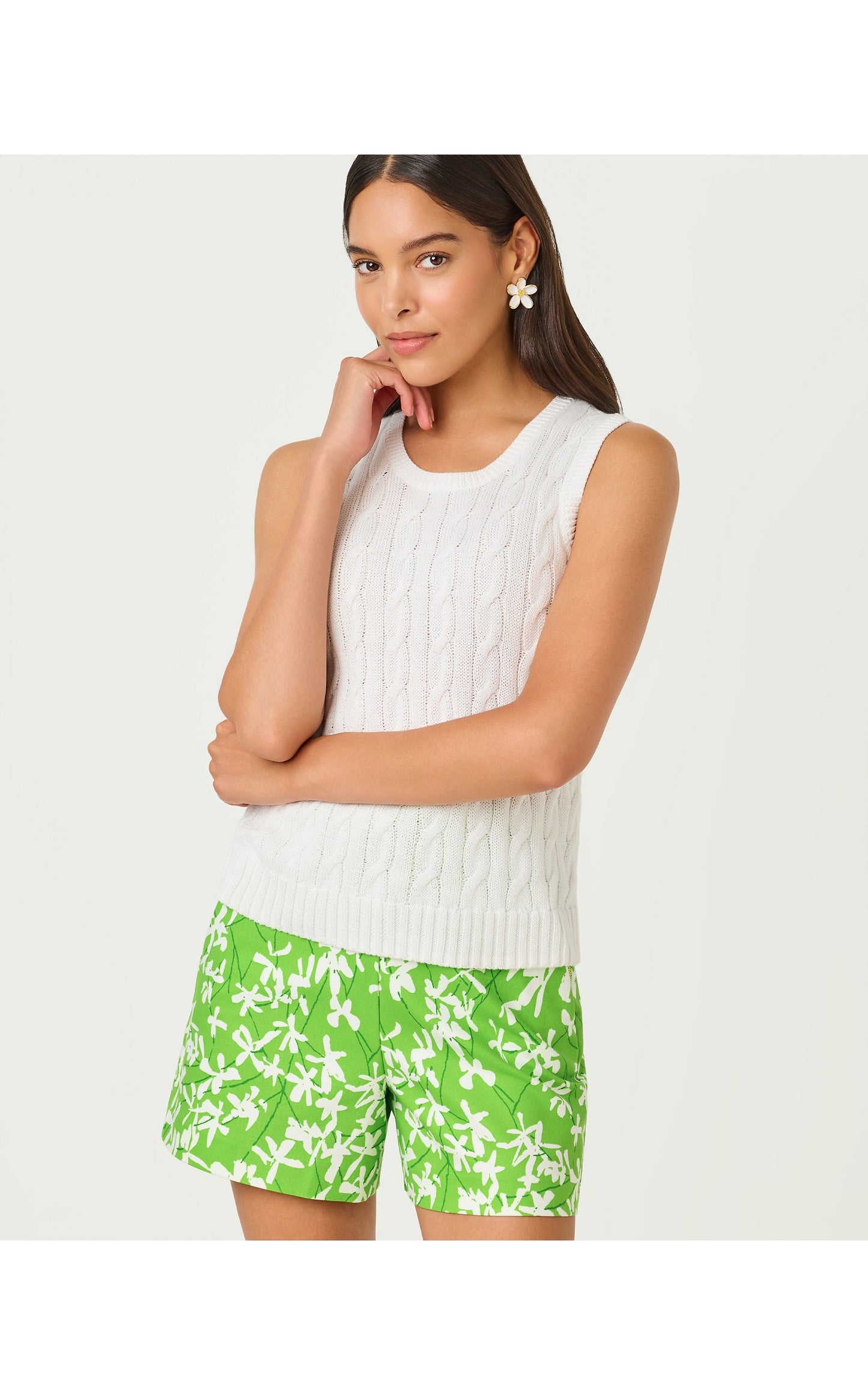 Sarissa Stretch Short - Crocodile Green Liza