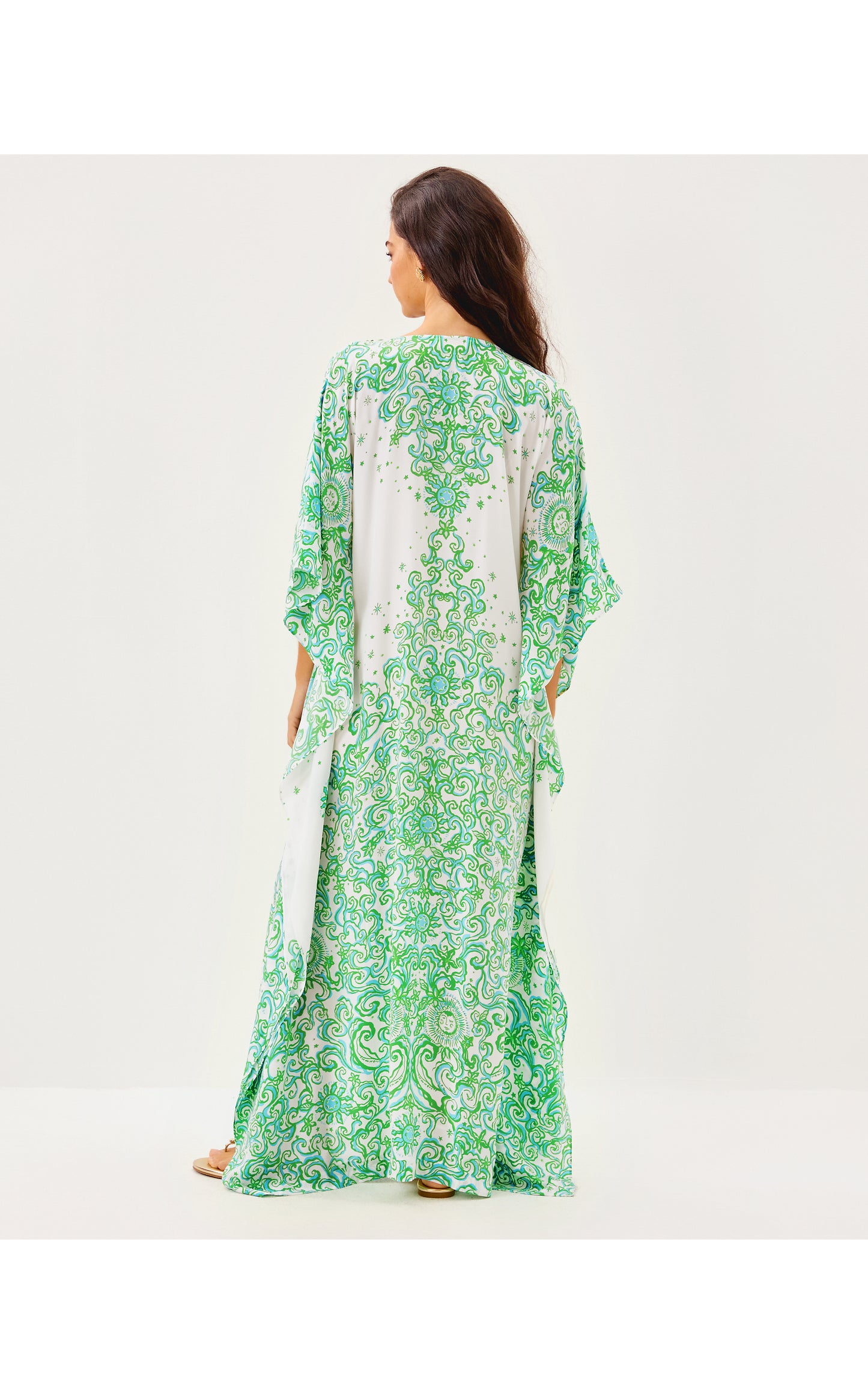 Marilla Silk Maxi Caftan - Sol Mates