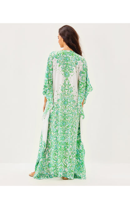 Marilla Silk Maxi Caftan - Sol Mates