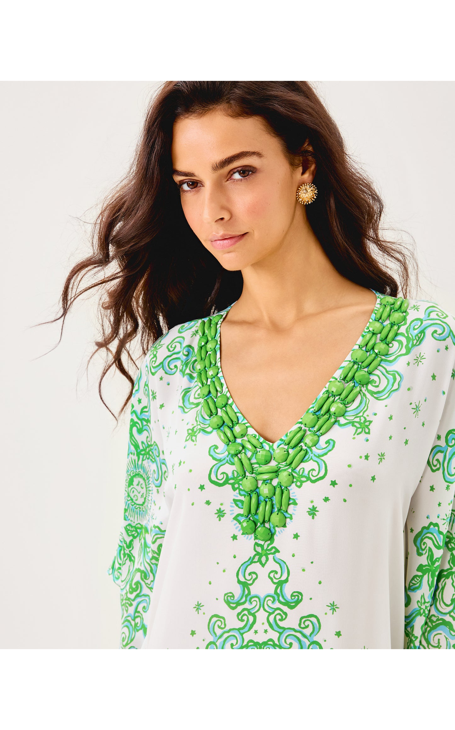 Marilla Silk Maxi Caftan - Sol Mates