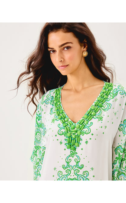 Marilla Silk Maxi Caftan - Sol Mates