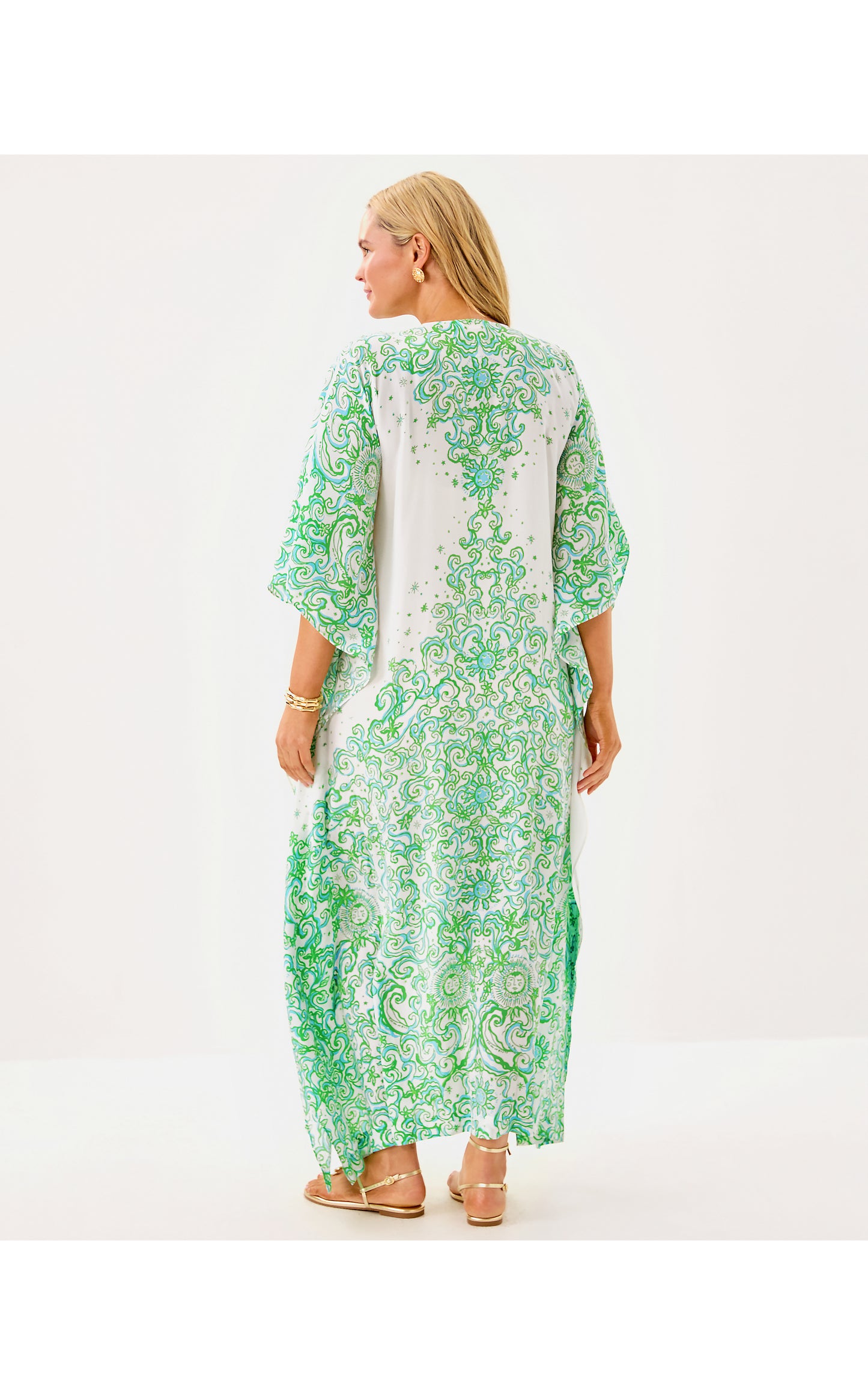 Marilla Silk Maxi Caftan - Sol Mates