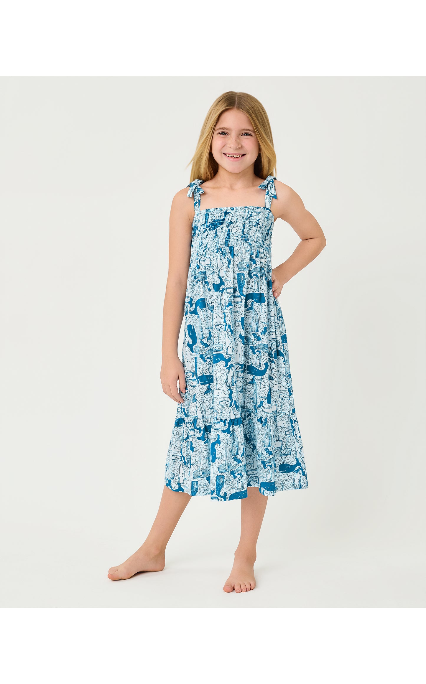 Mini Kailua Maxi Dress - Nassau Blue Thar She Blows