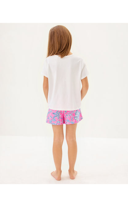 Girls Aviette Short - Rousseau Pink Barefoot Beachcombers