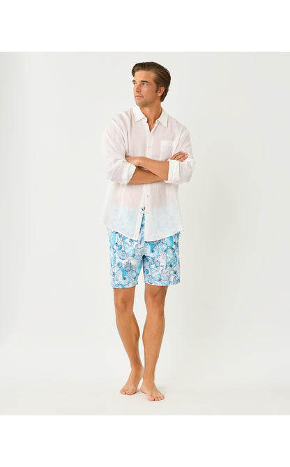 Mens Stuff Del Lago Swim Trunk - Resort White Shell Shine