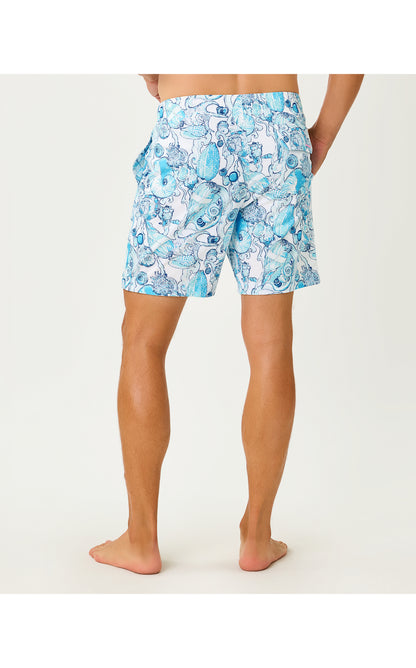 Mens Stuff Del Lago Swim Trunk - Resort White Shell Shine