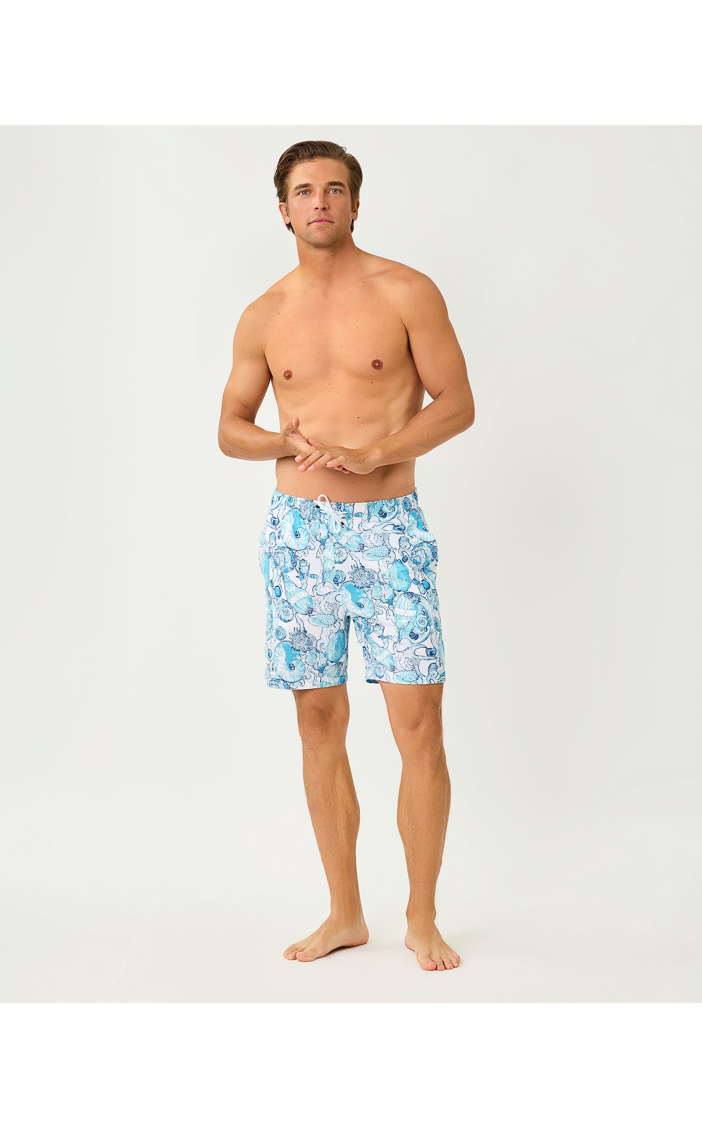 Mens Stuff Del Lago Swim Trunk - Resort White Shell Shine