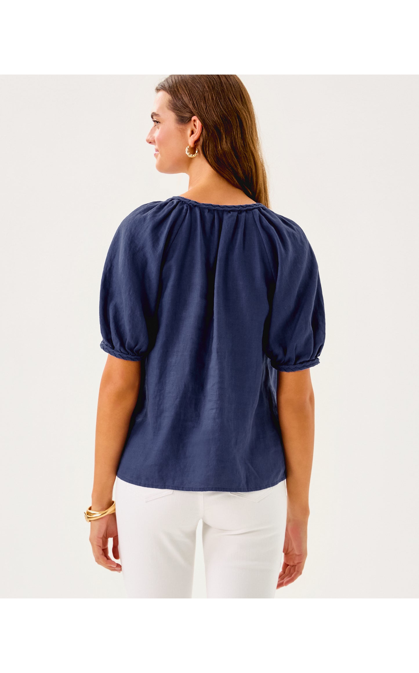 Calais Short Sleeve Top - Sapphire Pool