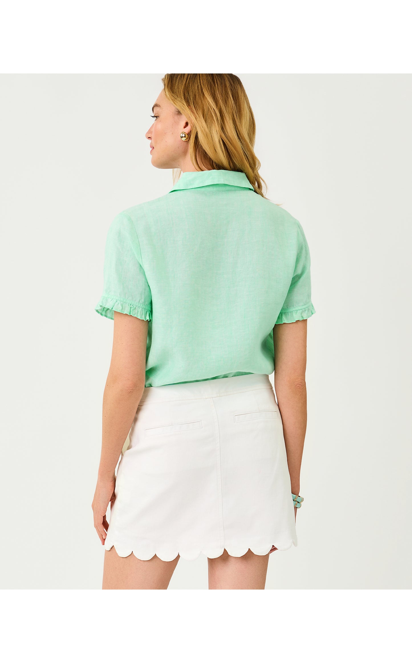 Carden Ruffle Top - Mint Condition X Resort White