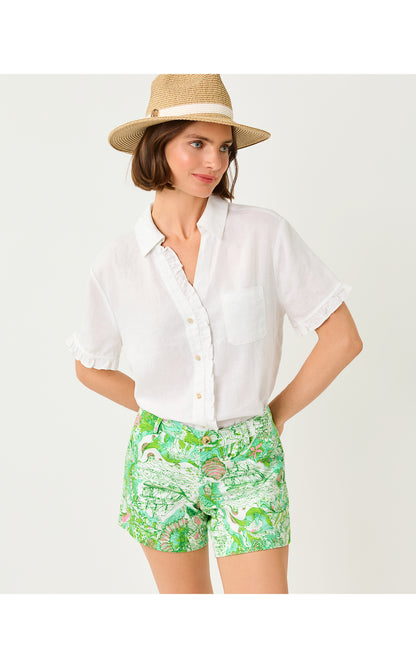 Carden Ruffle Top - Resort White