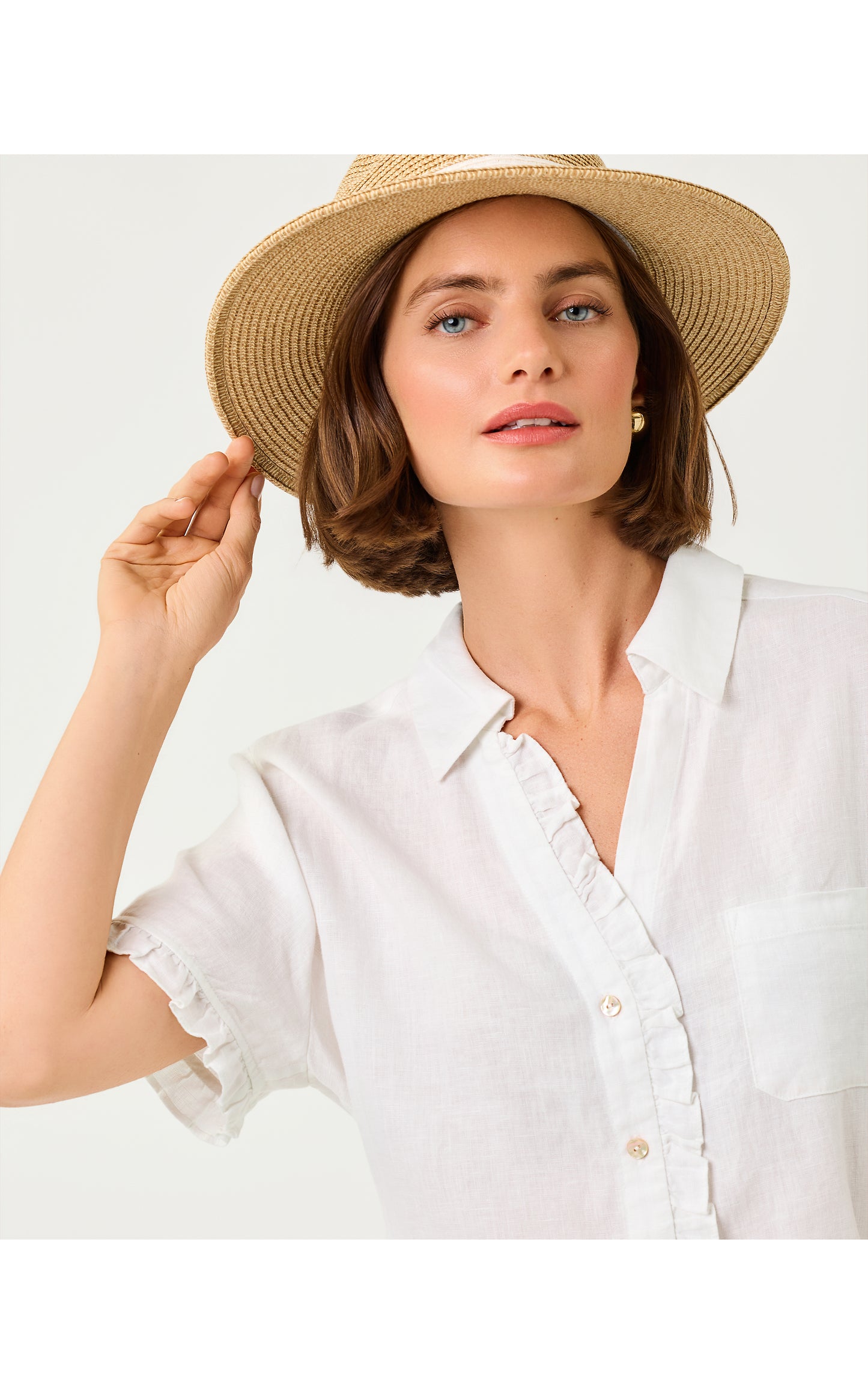 Carden Ruffle Top - Resort White