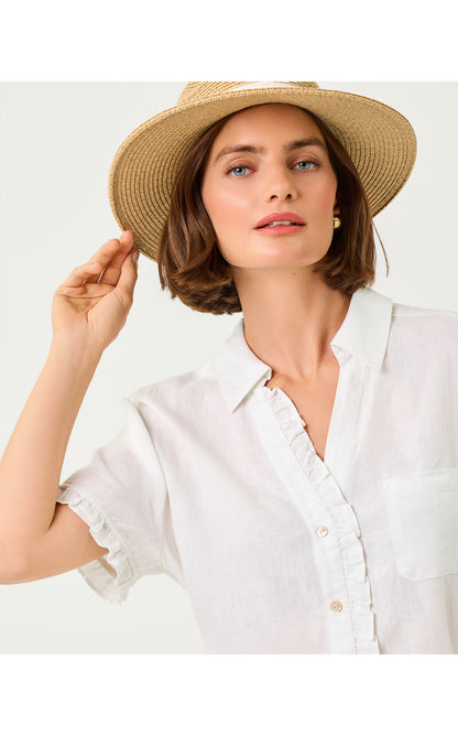 Carden Ruffle Top - Resort White