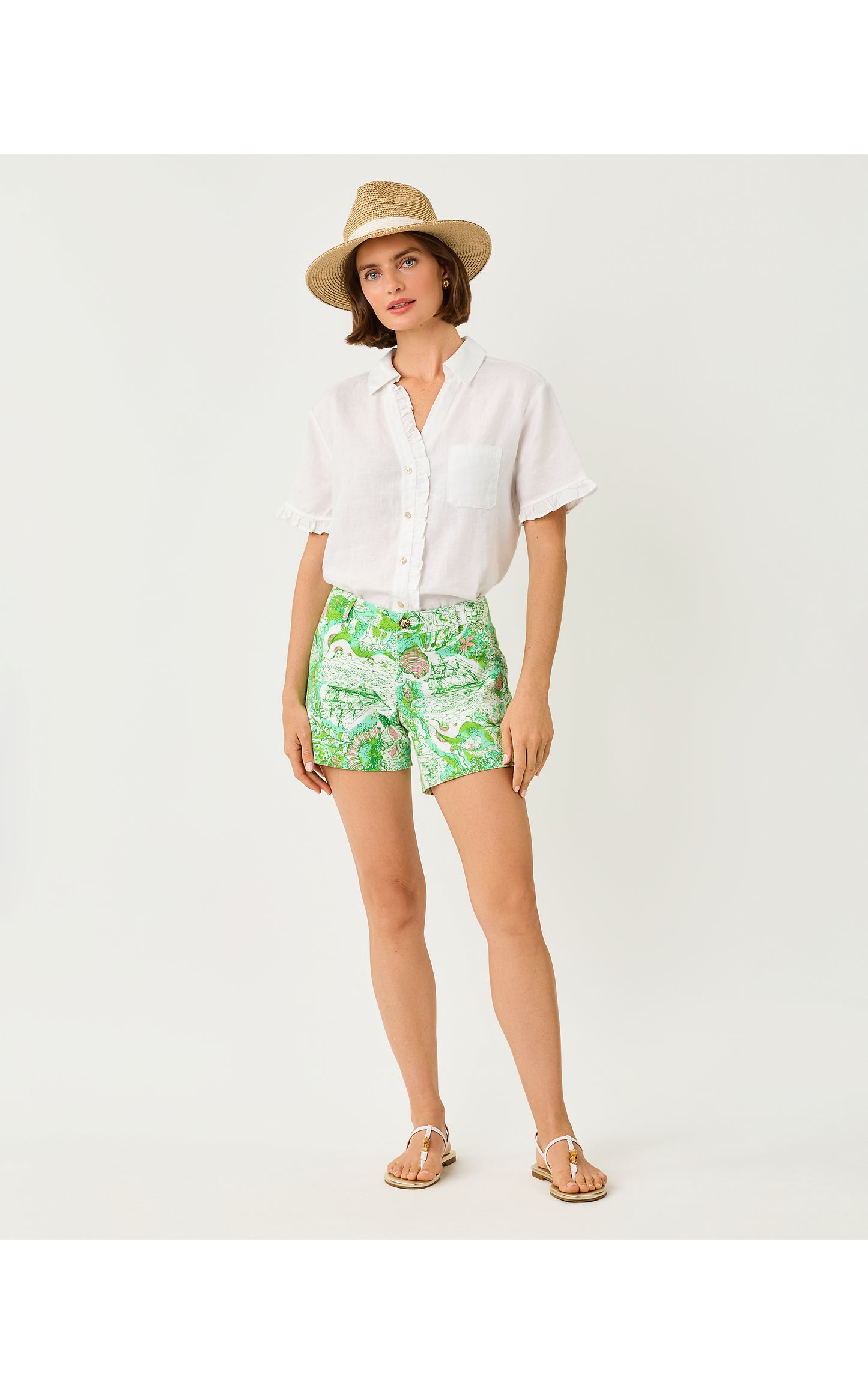 Carden Ruffle Top - Resort White