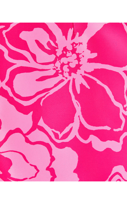 Britnee Beaded Jacquard Shift Dress - Parigi Pink Go Big Satin Jacquard