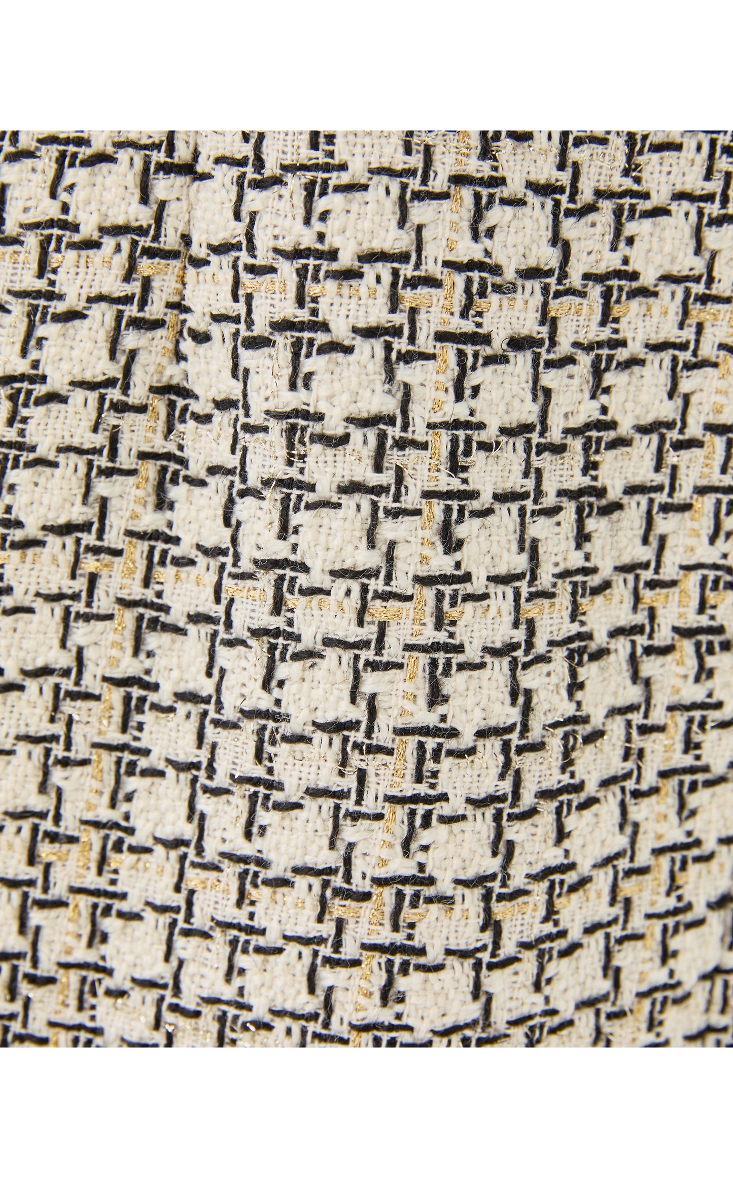 Brenda Boucle Dress - Coconut Lurex Houndstooth Boucle