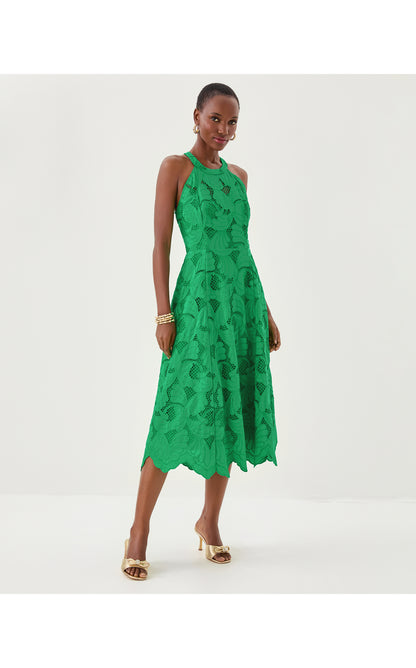 Denise Lace Midi Dress - Kitts Green Sway With Me Scalloped Lace