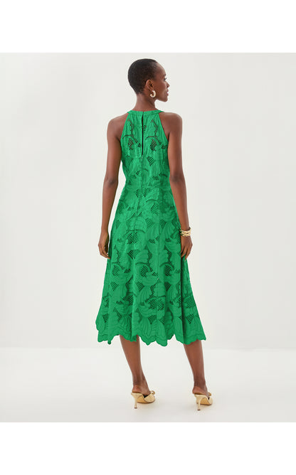 Denise Lace Midi Dress - Kitts Green Sway With Me Scalloped Lace