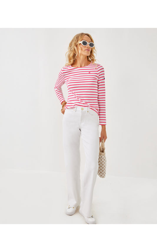 Lilly Pulitzer x Saint James Minquidame Tee - Rose Soleil Stripes