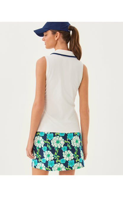 UPF50+ Frida Half Zip Sleeveless Polo - Coconut