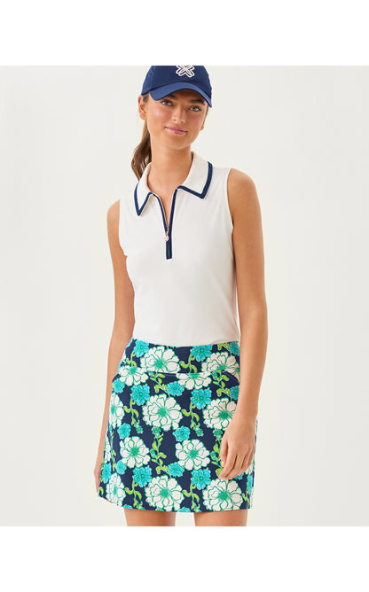 UPF50+ Frida Half Zip Sleeveless Polo - Coconut