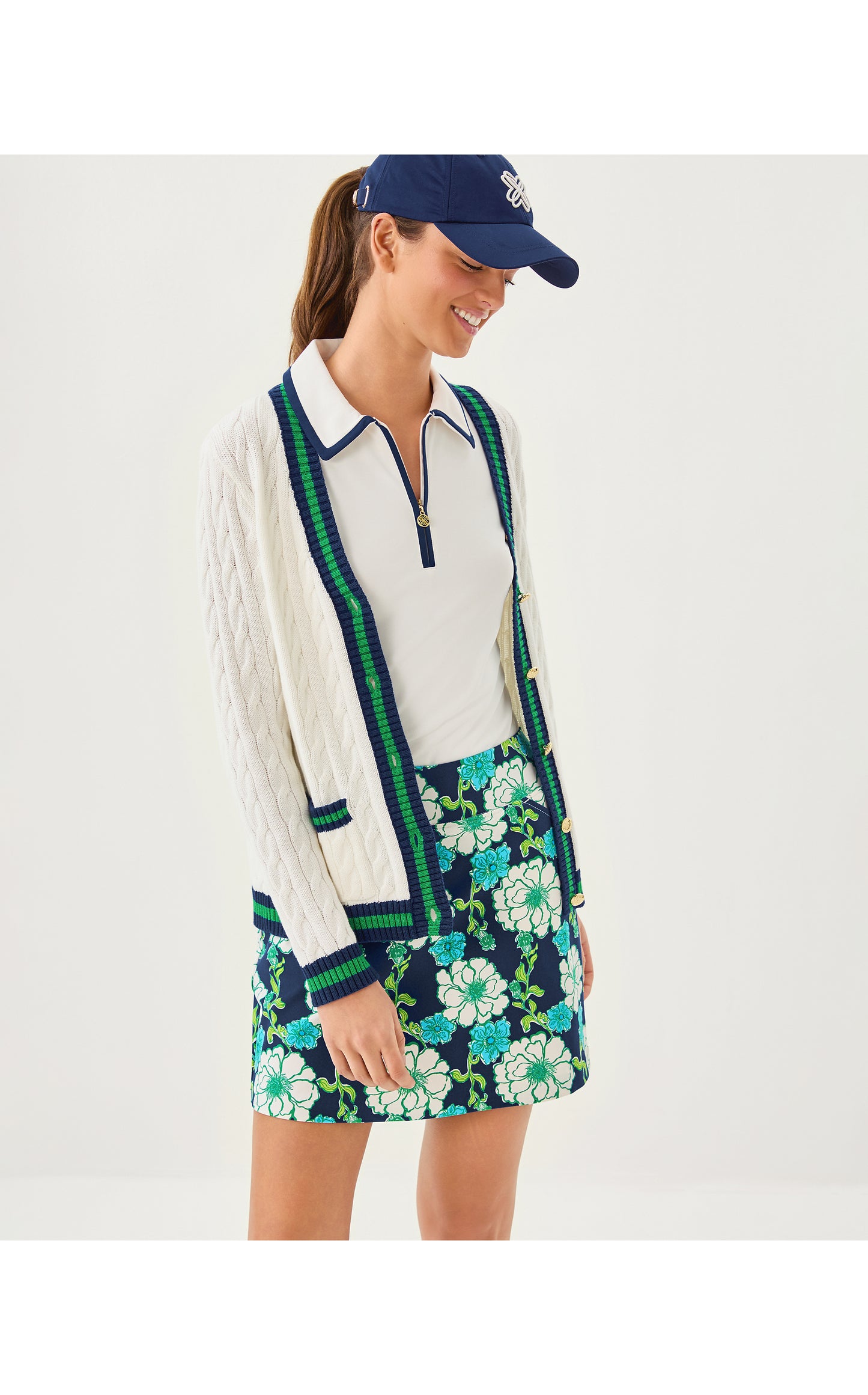 UPF50+ Frida Half Zip Sleeveless Polo - Coconut