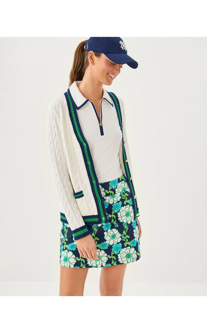 UPF50+ Frida Half Zip Sleeveless Polo - Coconut