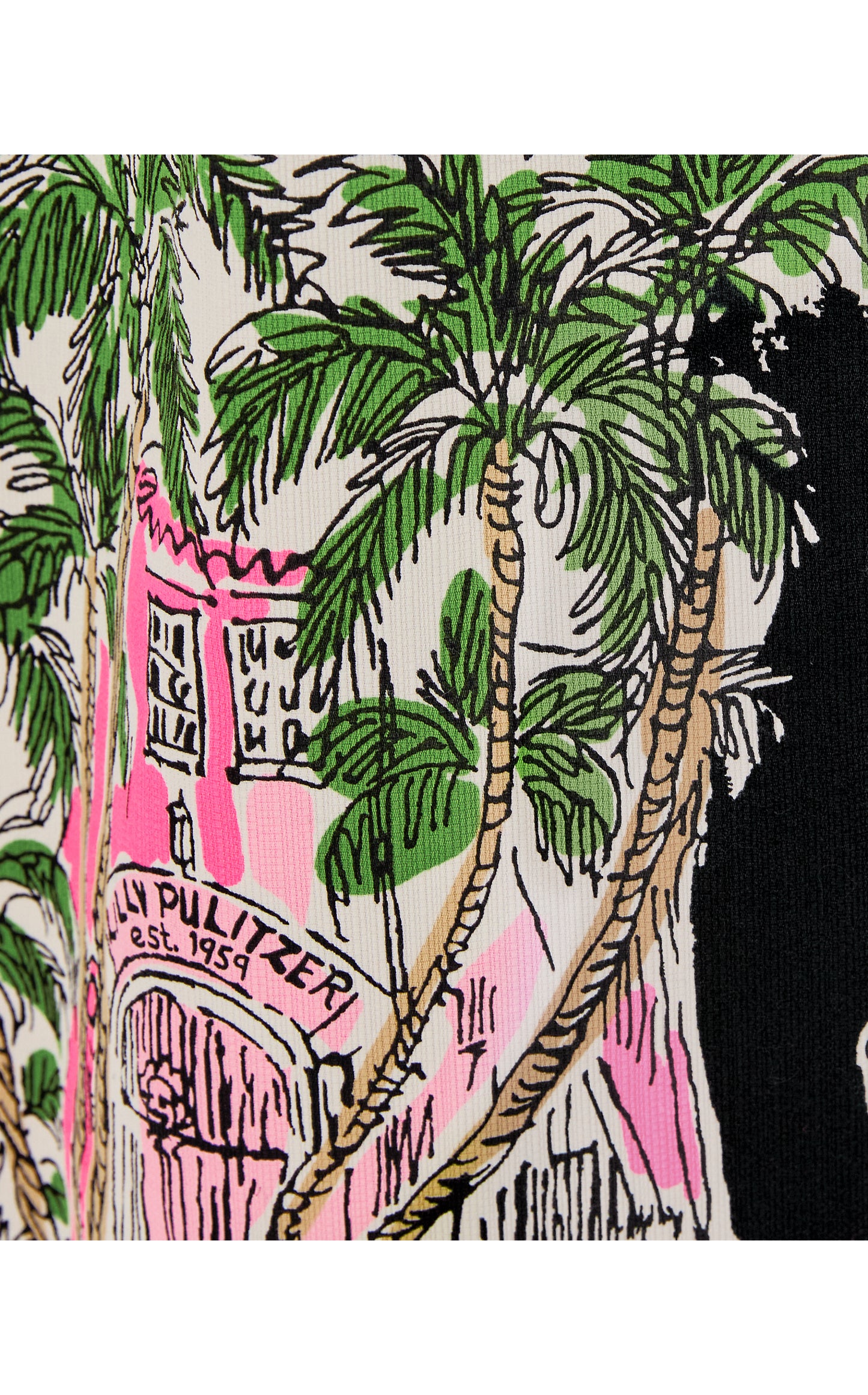 Darlene Stretch Maxi Shift Dress - Onyx Oversized Pb Anniversary Toile