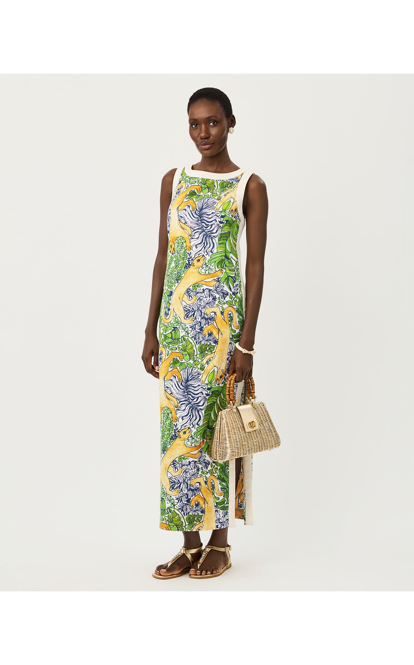 Eleanora Maxi Shift Romper - Multi Palm Prowl Engineered Romper
