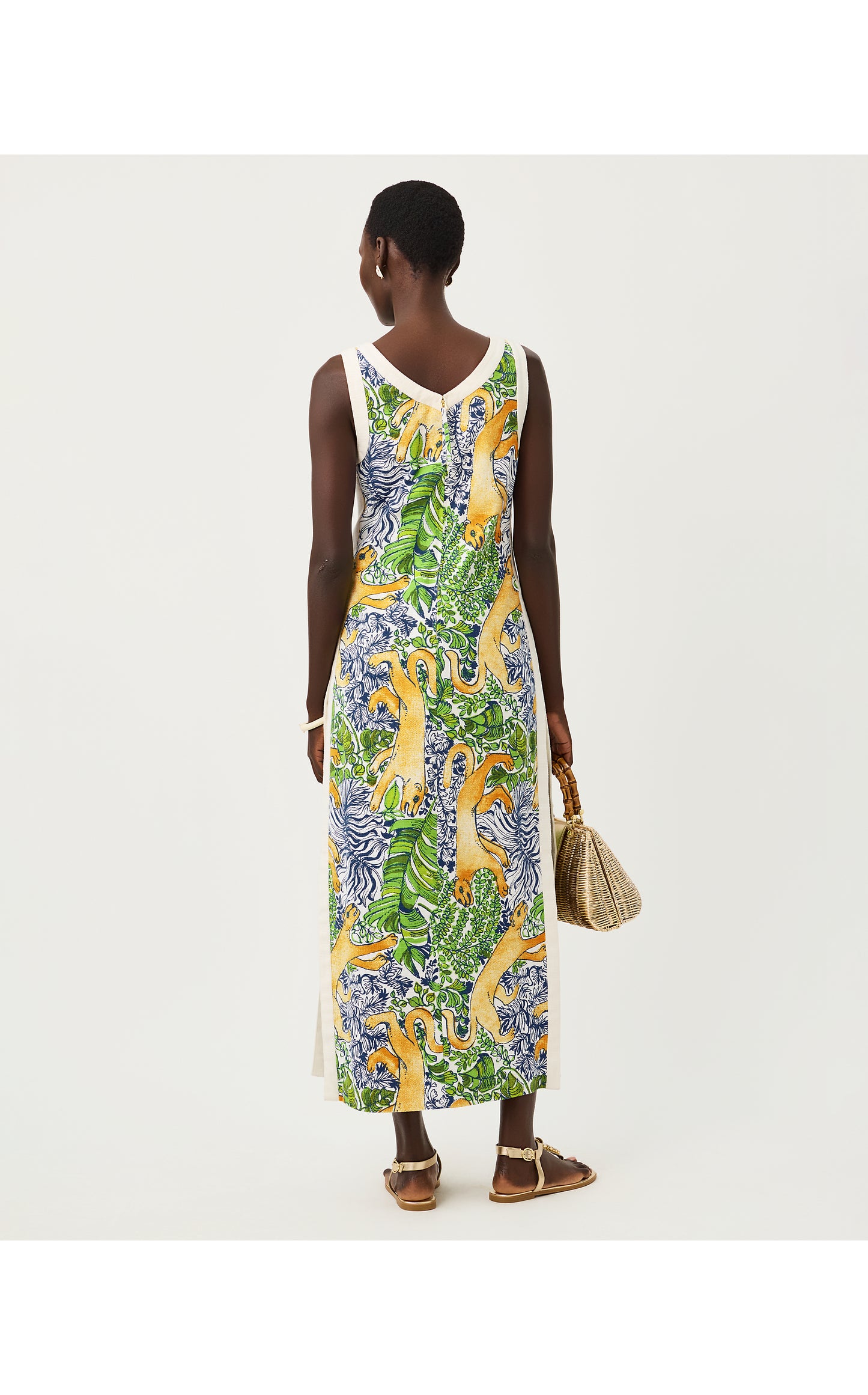 Eleanora Maxi Shift Romper - Multi Palm Prowl Engineered Romper