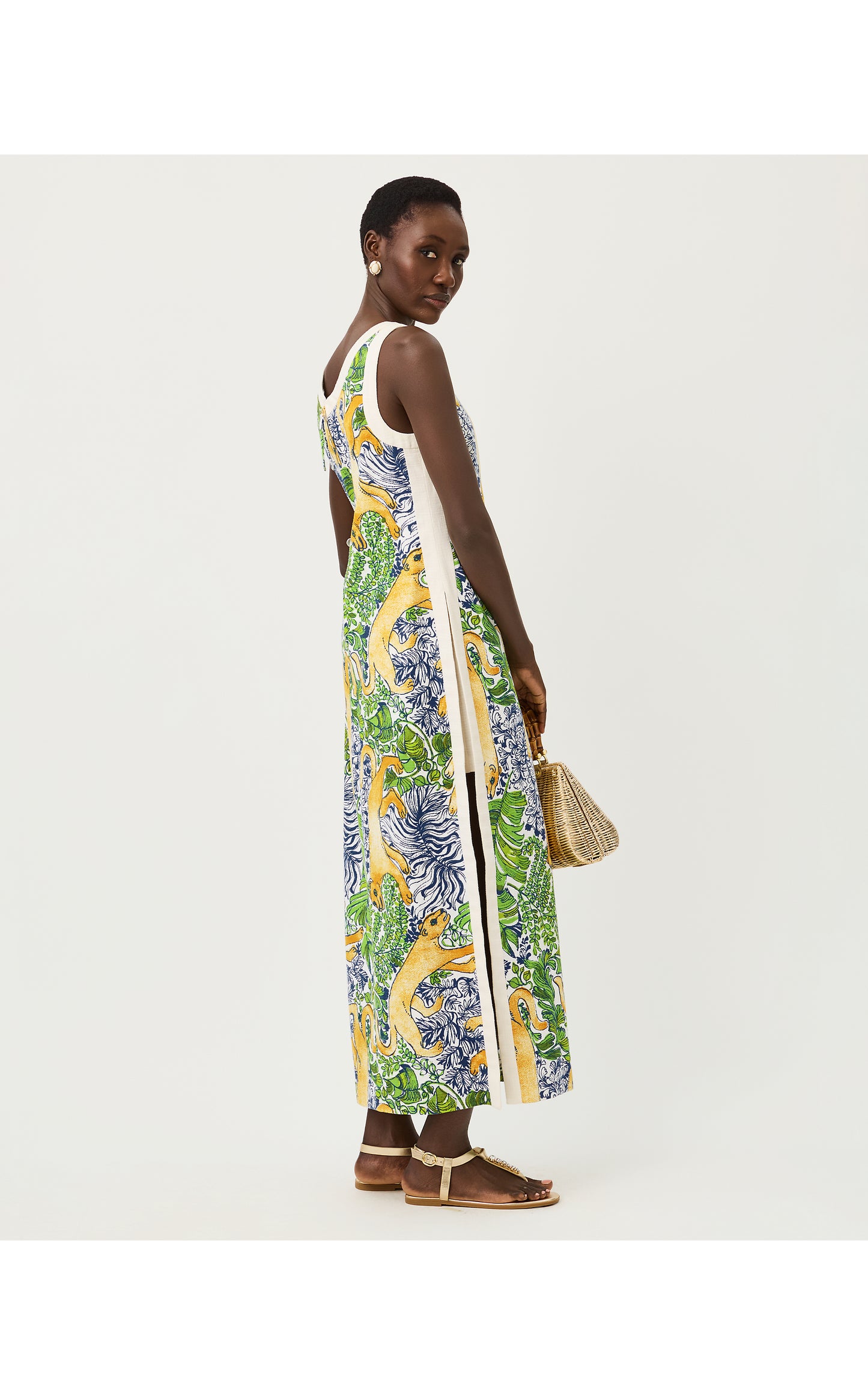 Eleanora Maxi Shift Romper - Multi Palm Prowl Engineered Romper