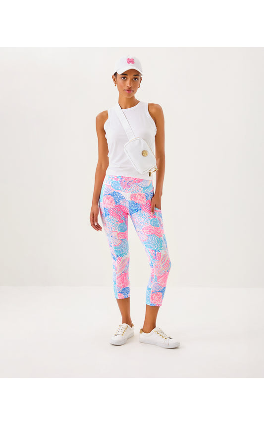 UPF50+ Weekender High Rise Crop - Roar Of The Seas