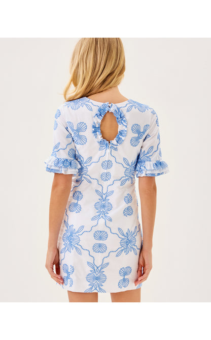 Fiesta Dress - Al Fresco Dot Embroidery