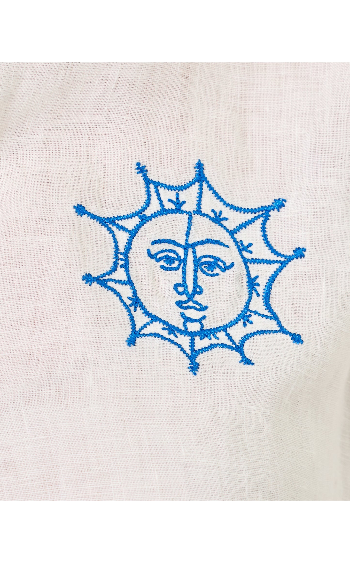 Sea View Button Down - Resort White Throw Me A Line Embroidery
