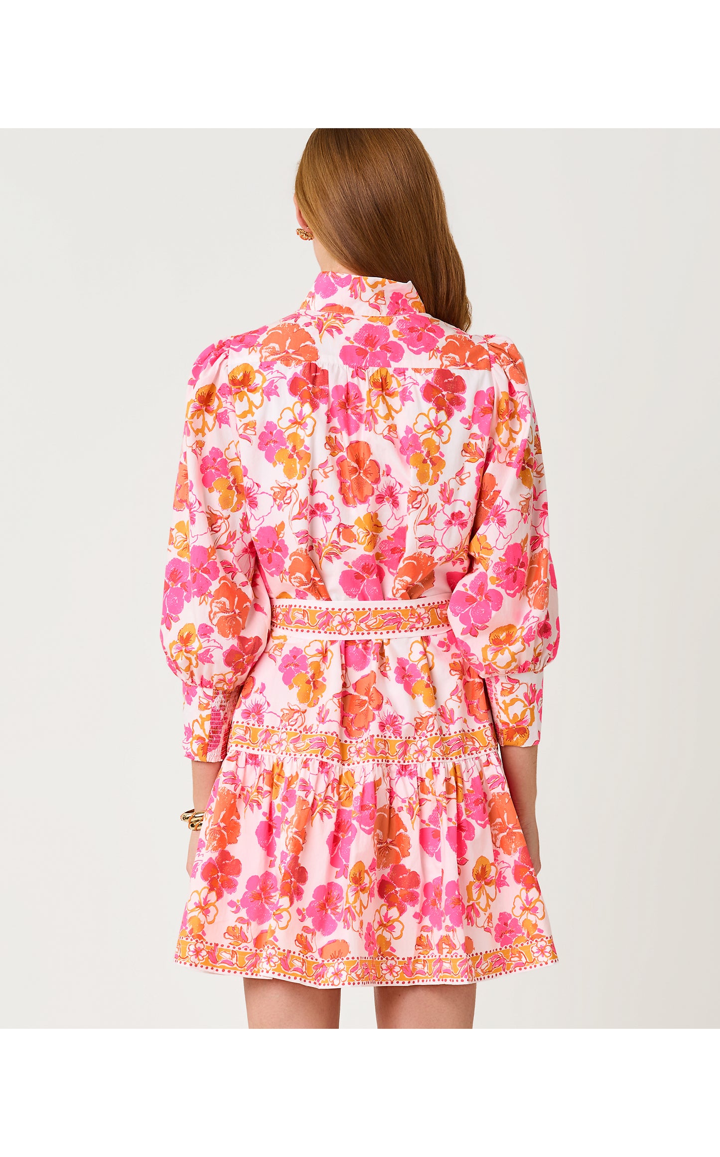 Drena Dress - Resort White Pansy Fansy Engineered Woven Dress