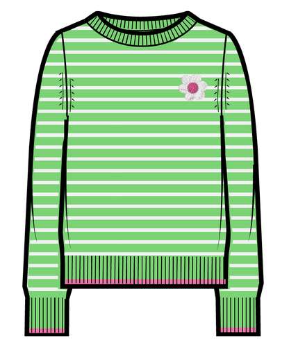 Jackfruit Green Shine Bright Stripe