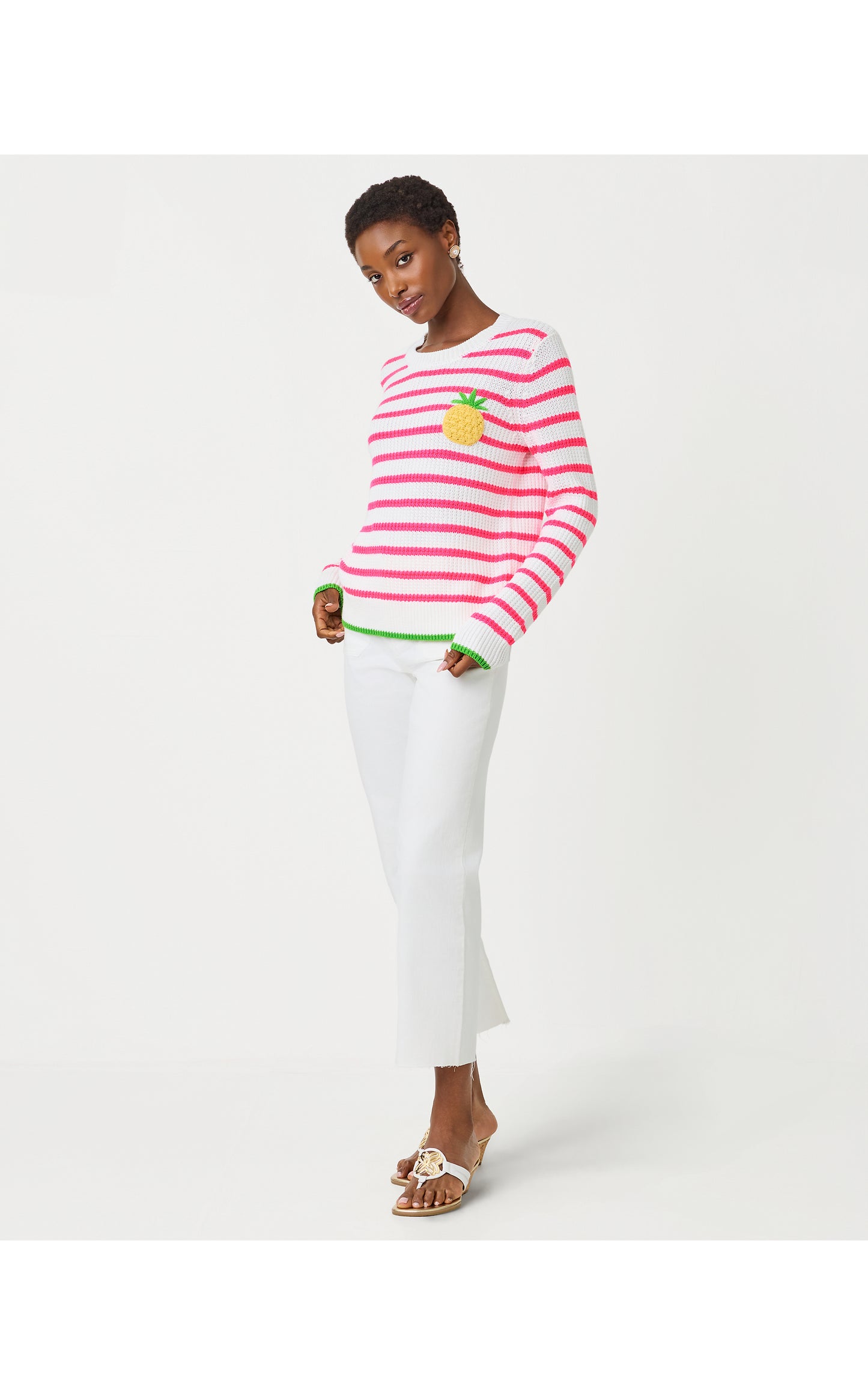 Jovienne Sweater - Resort White Shine Bright Stripe