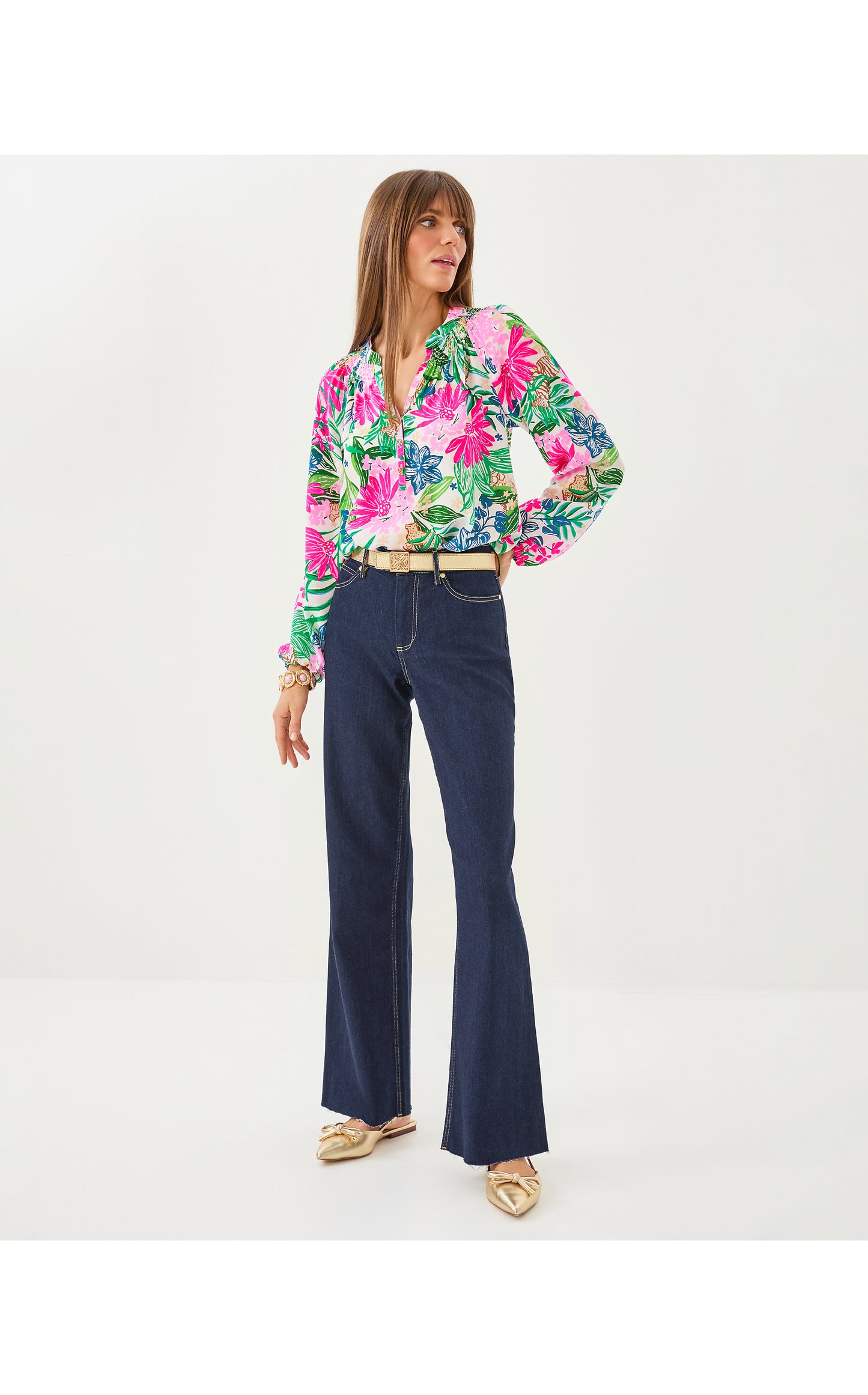 33" Aniston High Rise Straight Jean - Dark Wash