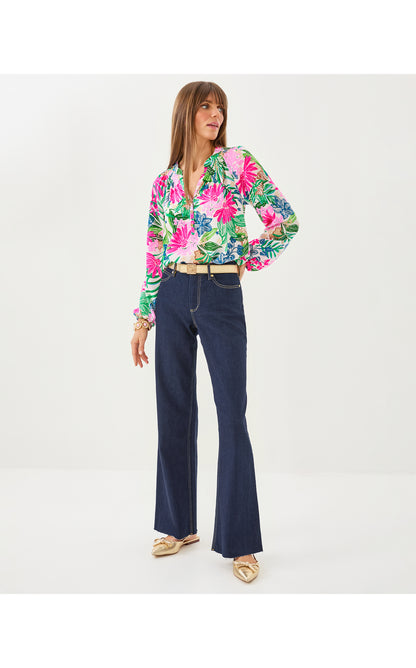 33" Aniston High Rise Straight Jean - Dark Wash