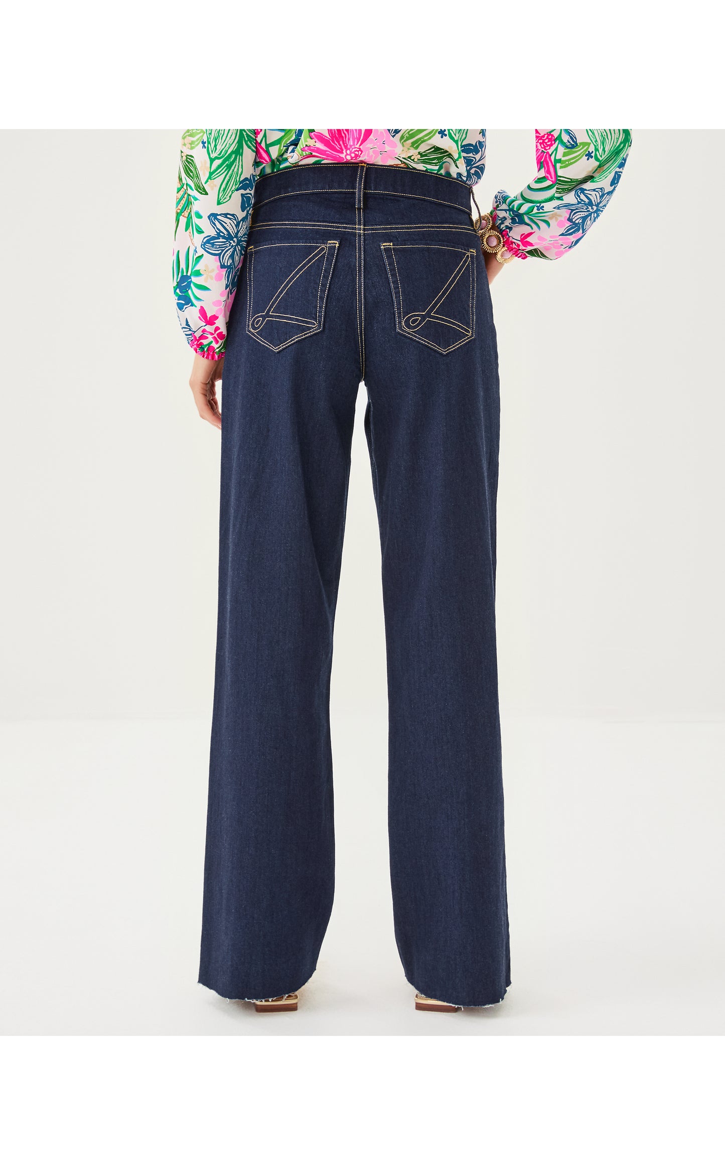 33" Aniston High Rise Straight Jean - Dark Wash