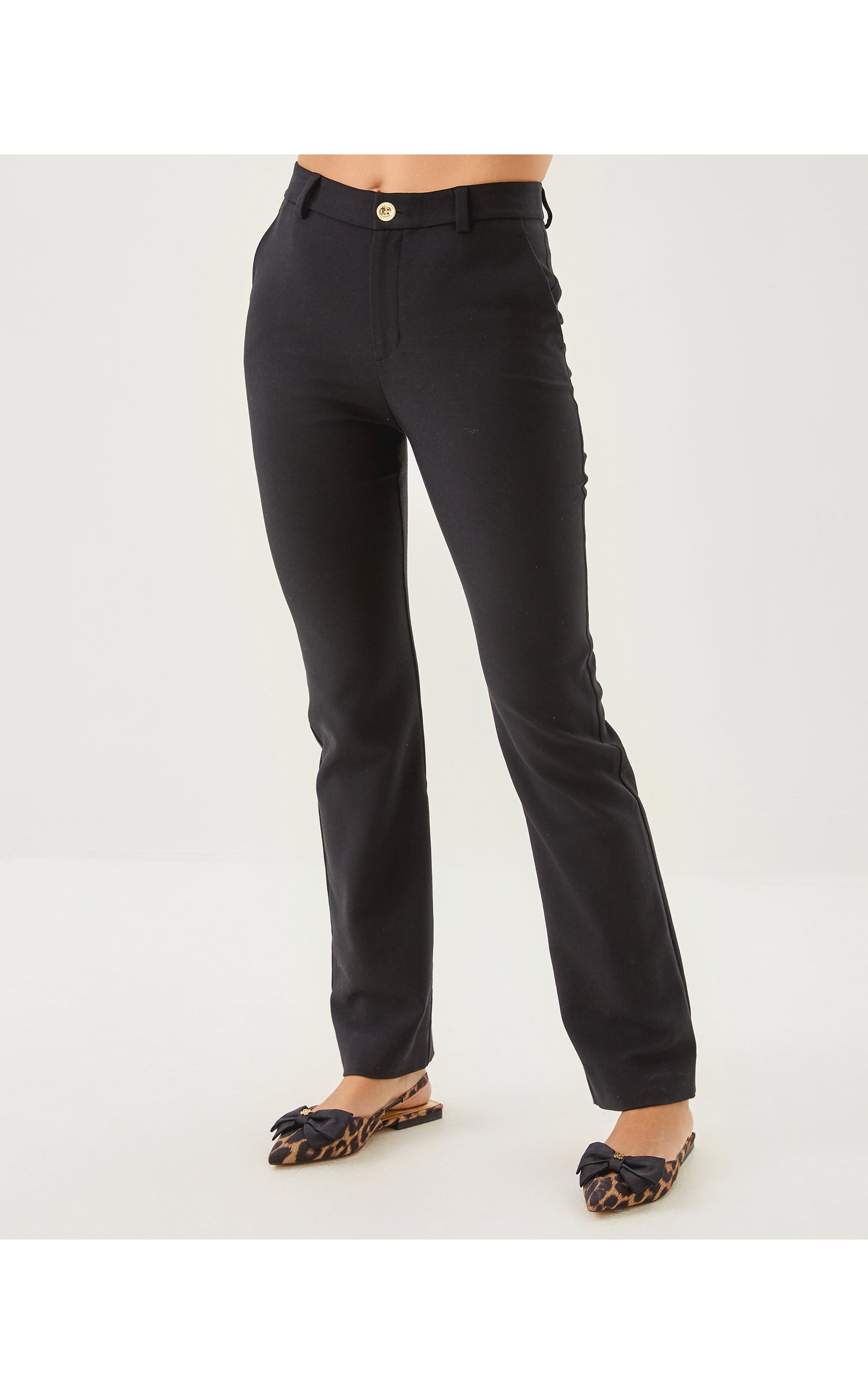 32" Demaria High Rise Stretch Pant - Noir