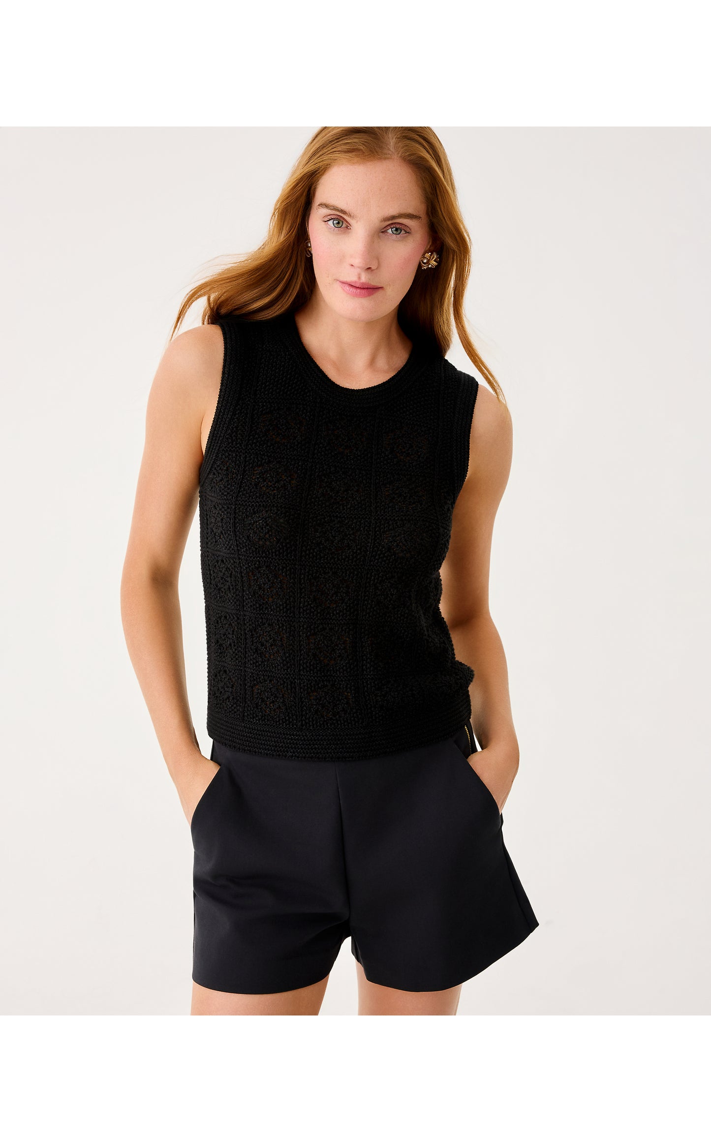 Lenalie Sweater Shell - Black Metallic
