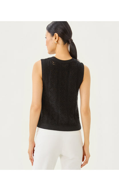 Lenalie Sweater Shell - Black Metallic