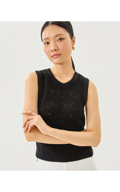 Lenalie Sweater Shell - Black Metallic