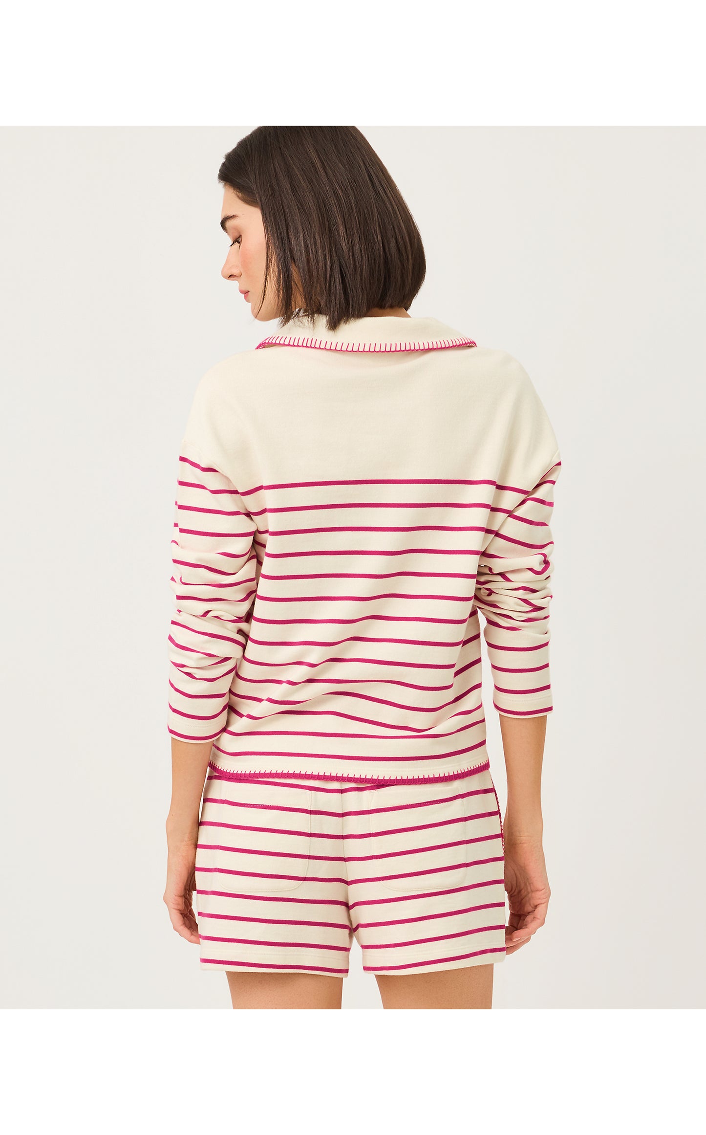 Corvaya Pullover - Berry Bouquet Legacy Stripe